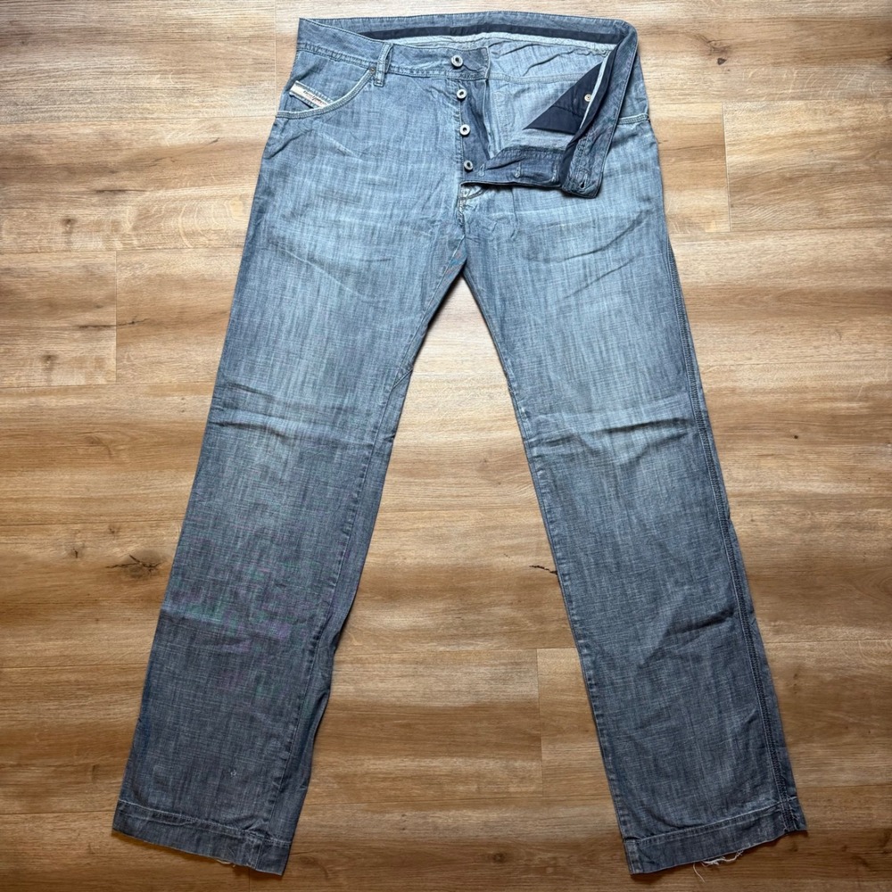 Diesel Bumix Jeans Mens 33x34 Lightweight Denim Baggy Fit Made in Italy Y2K